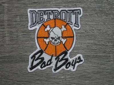 Detroit Bad Boys Pistons Vintage Style Embroidered Iron On Patch 2.5'' x 3''