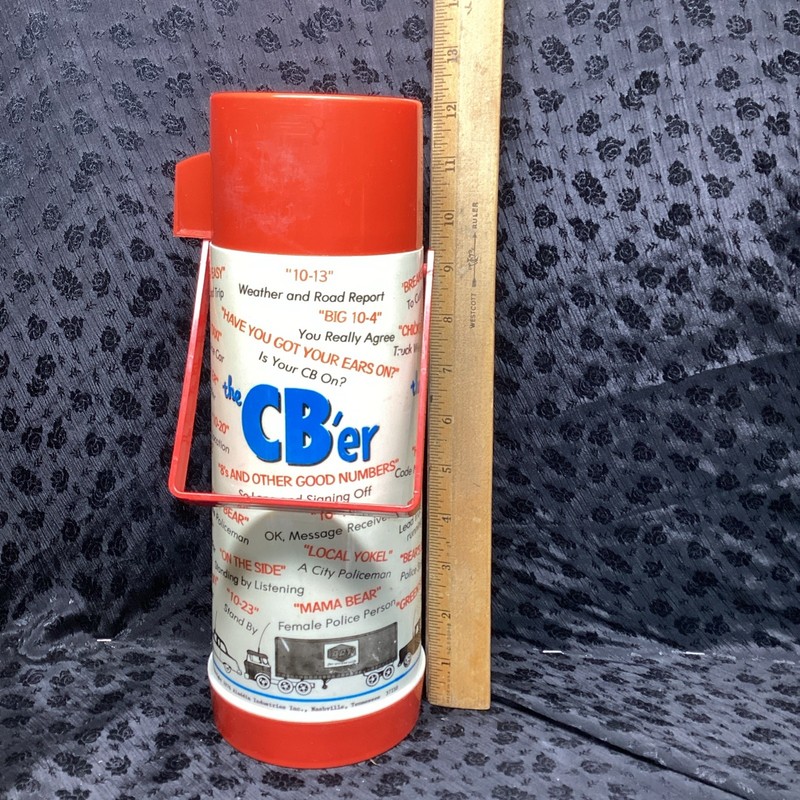 Vintage Thermos The CBer Truckers 1976 Aladdin Quart Size Plastic