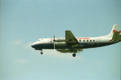 Negativ G-AOYG Vickers Viscount 806 British Air Ferries 35mm unger. sro-IK4-34