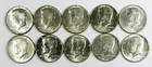 *LOT OF 10 40% KENNEDY SILVER HALF DOLLARS* NR #C1709