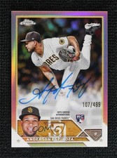 2023 Topps Chrome Rookie Refractor 107/499 Anderson Espinoza #RA-AE Auto 0cv