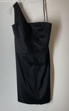 Nine West Womens Black Shoulder Side Zip Formal Mini Sheath Dress Size 8
