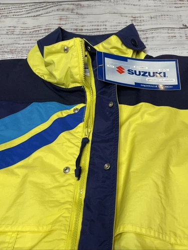 NWT 🟡 Vintage Team Suzuki Jacket Mens L LARGE Yellow 90s Motosports Bike Riding image 11