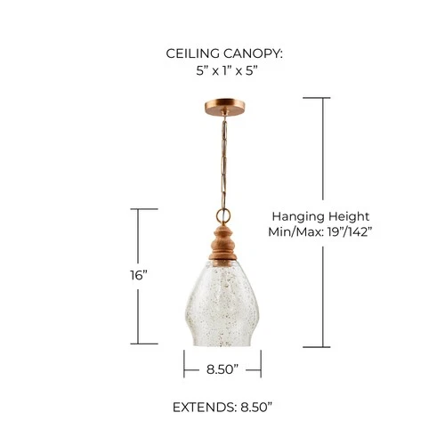 Capital 8 1/2" Wide Light Wood Mini Pendant Light - Picture 6 of 6