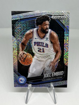 2024-25 Panini Prizm Black Joel Embiid Mojo Prizm 21/25 JERSEY NUMBER Card 76ers