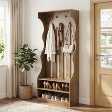 3-In-1 Coat Rack with Shoe Bench 70.9" Tall Hall Tree with 7 Hooks for Entryway