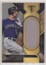 2017 Topps Triple Threads Single Jumbo Relics Silver 12/27 Carlos Gonzalez 9o3