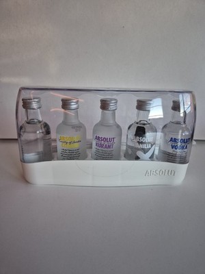 Absolut Vodka Five Geschenk-Set 40% 5x 0,05L Neu Ungeöffnet alte Flaschendesigns