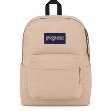 JanSport SuperBreak Plus Backpack School Bag Water Bottle Pocket- Travertine
