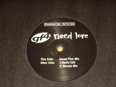GF4 *OZ 1st Press PROMO 12'' MAXI SINGLE ' NEED LOVE ' 1995 VGC+ - image 1 of 2