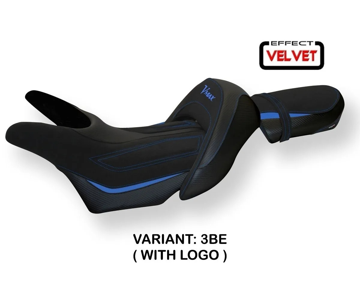 Seat saddle cover Odessa Velvet Blue (BE) TPZ YAMAHA V-MAX 1700 2008 2017 1M6