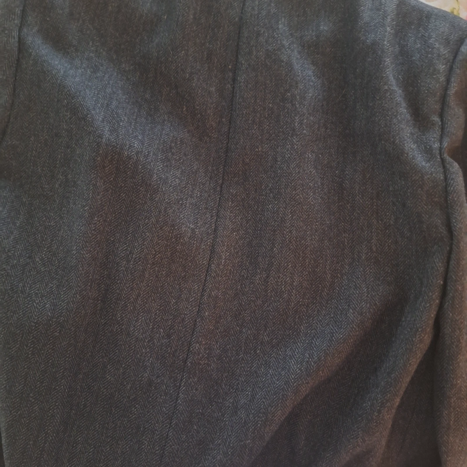 Vintage 1940-50s Michael Stern Men Charcoal Cheviot Wool Overcoat Cascade Est48R image 8