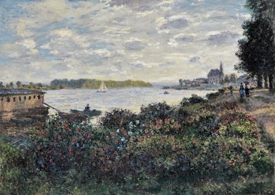 Serene Landschaft Wandkunst Gartenlandschaft Am Seeufer Impressionist