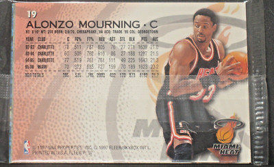 Alonzo Mourning 1996-97 Fleer Sprite Factory Sealed Pack w/ Possible Kobe Rookie