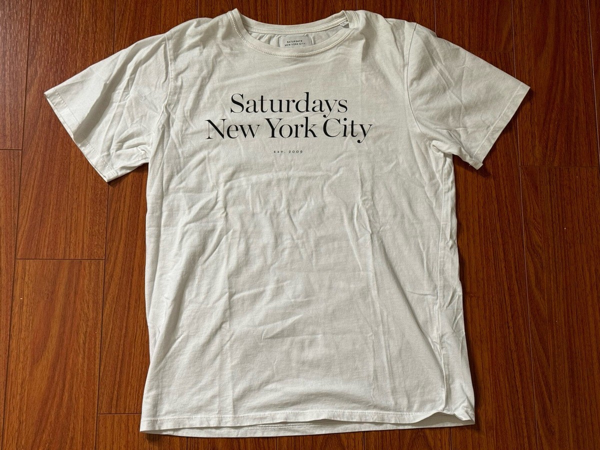Saturdays New York City T Shirt White Crew Neck Short Sleeve