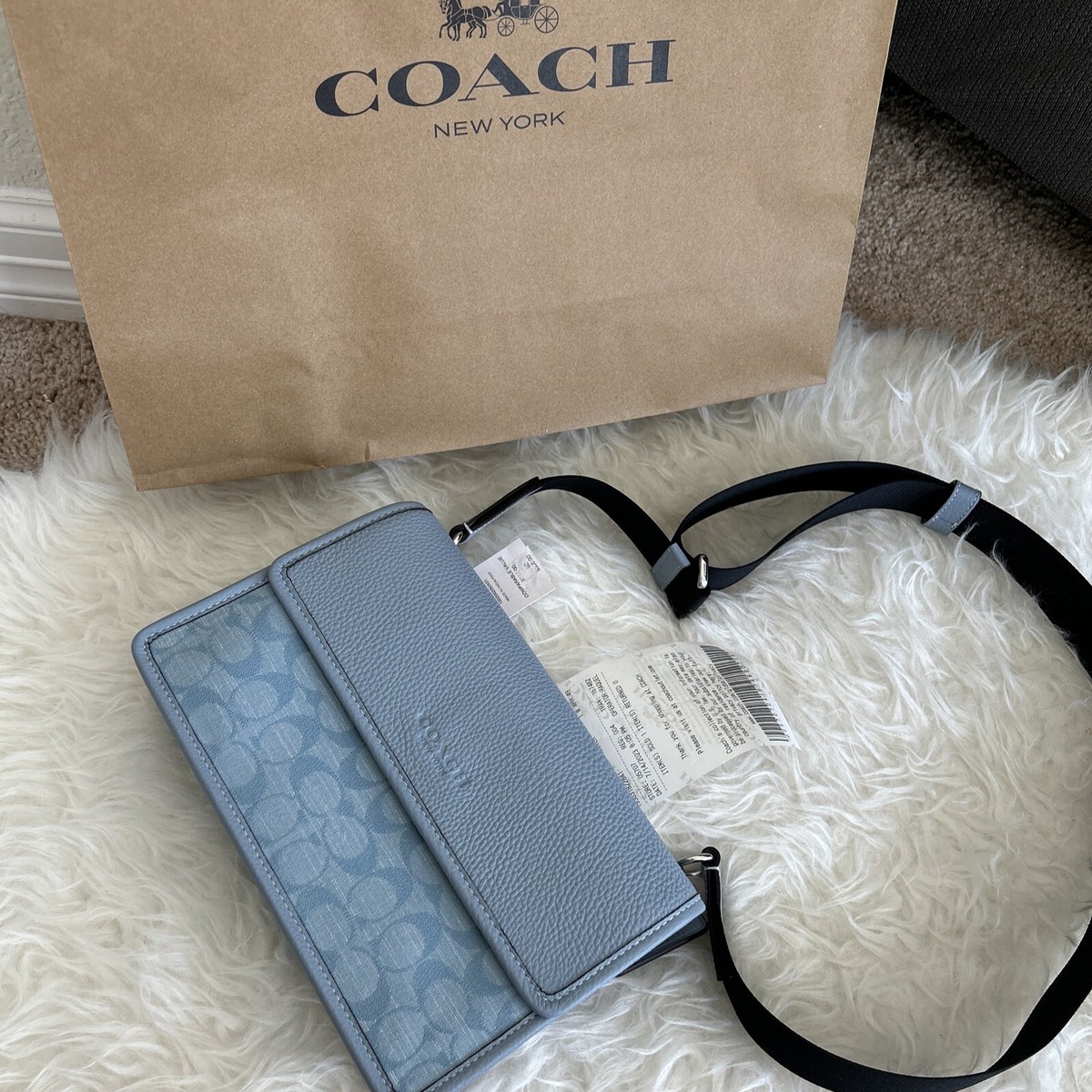 Coach CH828 Turner Colorblock Chambray Crossbody Messenger Bag