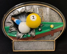 Pool/Billiards 7 1/4" Burst Thru Resin Trophy