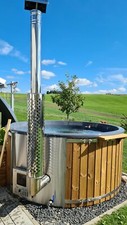 Hot Tub Badefass Badezuber GfK Holzofen Whirlpool Badefass