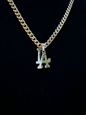 LA Dodgers Necklace - 5mm Cuban 22