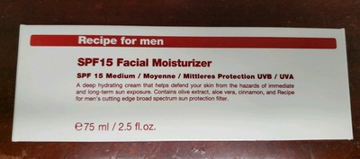 recipe for men facial moisturizer
