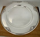 6 GEORG JENSEN ACORN STERLING 11" CHARGERS OR DINNER PLATES #642A