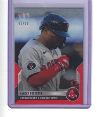Topps Now #815 Xander Bogaerts, 5 RBI Pace Club in 6-5 Win..., Red 8/10