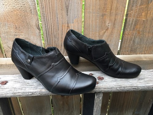 Pikolinos Negro Cuero Tacón Alto Botas al Tobillo Talla 38/7 | eBay