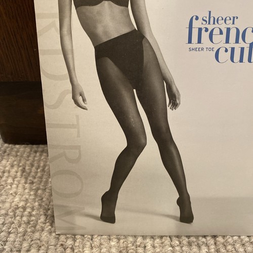 Nordstrom Sheer French Cut sheer toe Taupe size A Pantyhose NOS Vintage - Picture 2 of 7