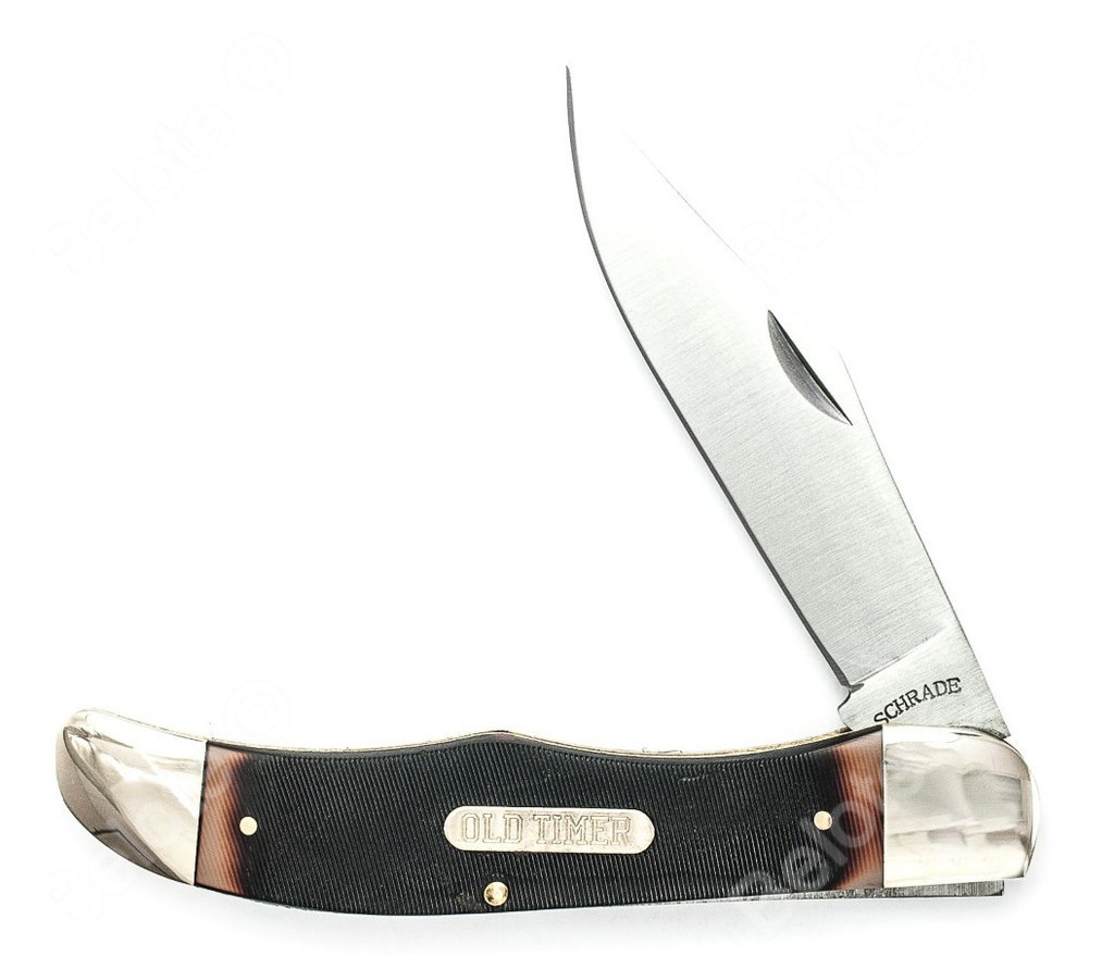 Schrade Old Timer Mustang Folding Pocket Knife, 7Cr17 High Carbon