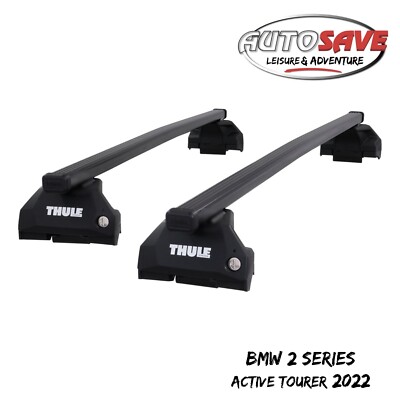 Thule Steel SquareBar Evo Roof Bars Set to fit BMW 2 Series Active Tourer 2022