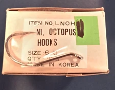 Octopus Hooks 100 pieces 4/0, 5/0, 6/0