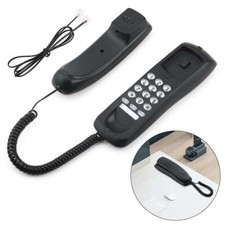 Telephone Desktop Corded Landline Mini Phone For Hotel Office Home Wall Mount