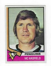 1974-75 TOPPS VIC HADFIELD #65 PITTSBURGH PENGUINS