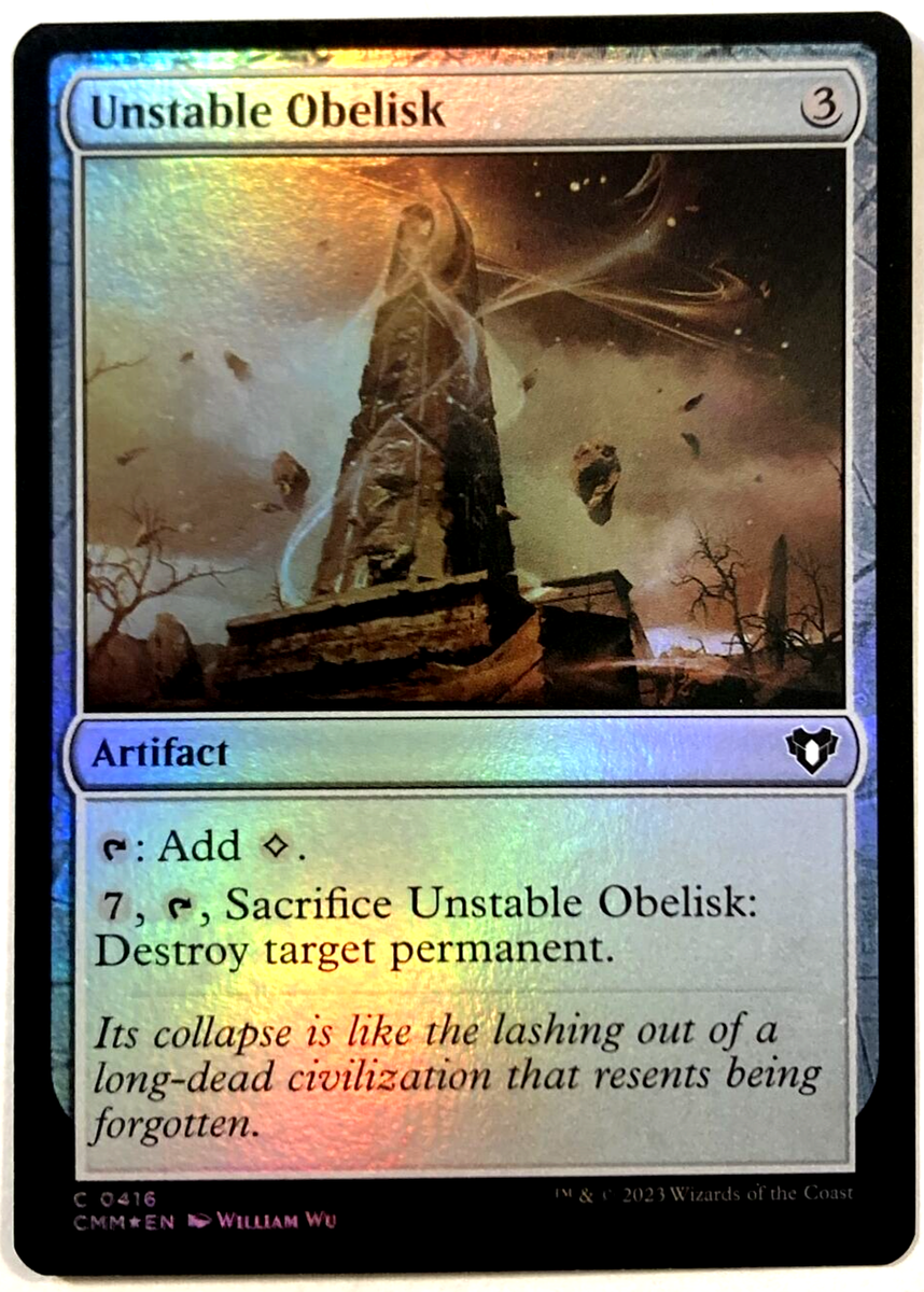 MTG Unstable Obelisk FOIL Commander Masters 416 NM | eBay
