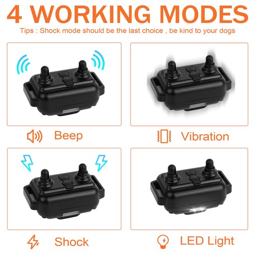 Electric Pet Dog Training E-Collar Anti Bark Remote Control Obedience Shock AU - Picture 5 of 12