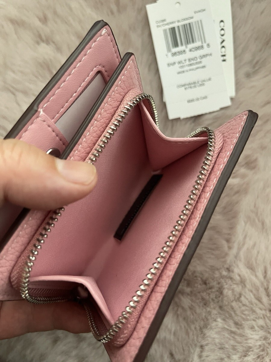 Coach Pink Leather Zip Around Wallet ~ Ice Cream Sundae Design