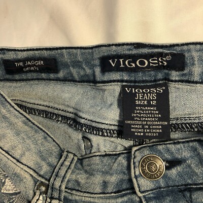 Vigoss Jean Shorts Size 12 Jagger Shorts Medium Wash W Floral