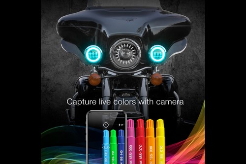 XKChrome RGB LED Running Light Kit: Harley 4.5in (Black w/o Controller) - Picture 6 of 8
