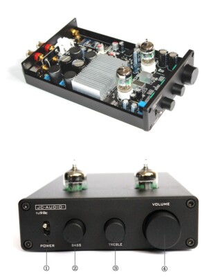 JC-TU98E 80W+80W Bluetooth Tube Preamplifier Bluetooth 5.0 Black 6J1 Version os6