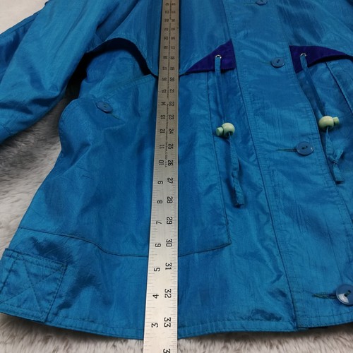 Forecaster Of Boston Womens Jacket Windbreaker Blue Lightweight Long Full Zip L - Picture 3 of 12
