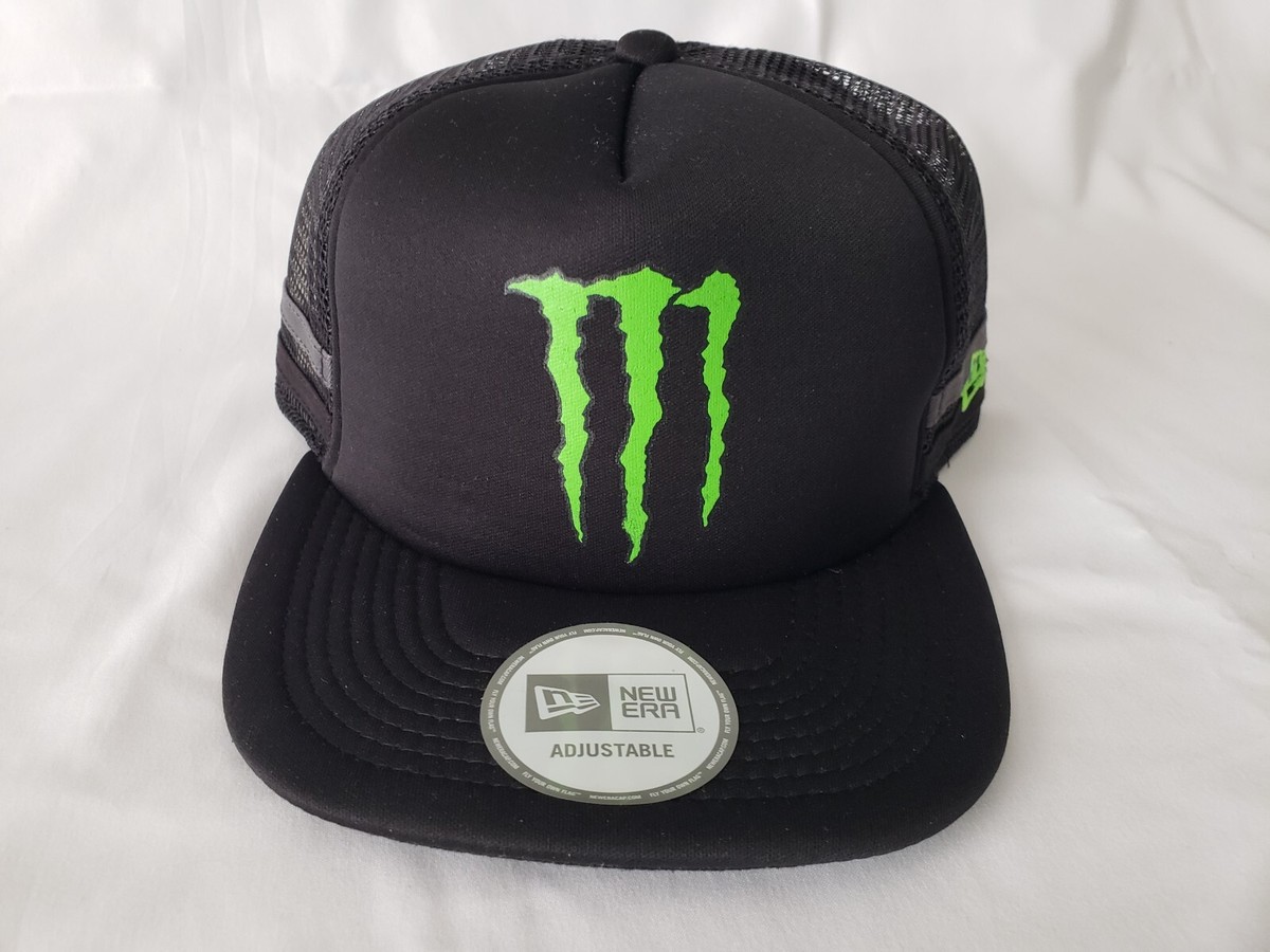 Monster Energy New Era Athlete Snapback Hat Adjustable Foam Mesh 