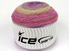 2-Skein/Cakes Lot Cakes Galaxy Yarn Light 2x150g/480m Lilac Shades Pink Cream