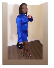 Royal Blue Fashion Nova Dress S With Flare Arm