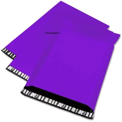 100 10x13 PURPLE Poly Mailers Shipping Envelopes Couture Boutique Quality Bags