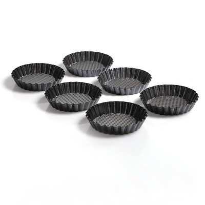 KAISER Tortelett Set 6x Mini Tartelette Förmchen 10 cm Tarteform klein Antihaft