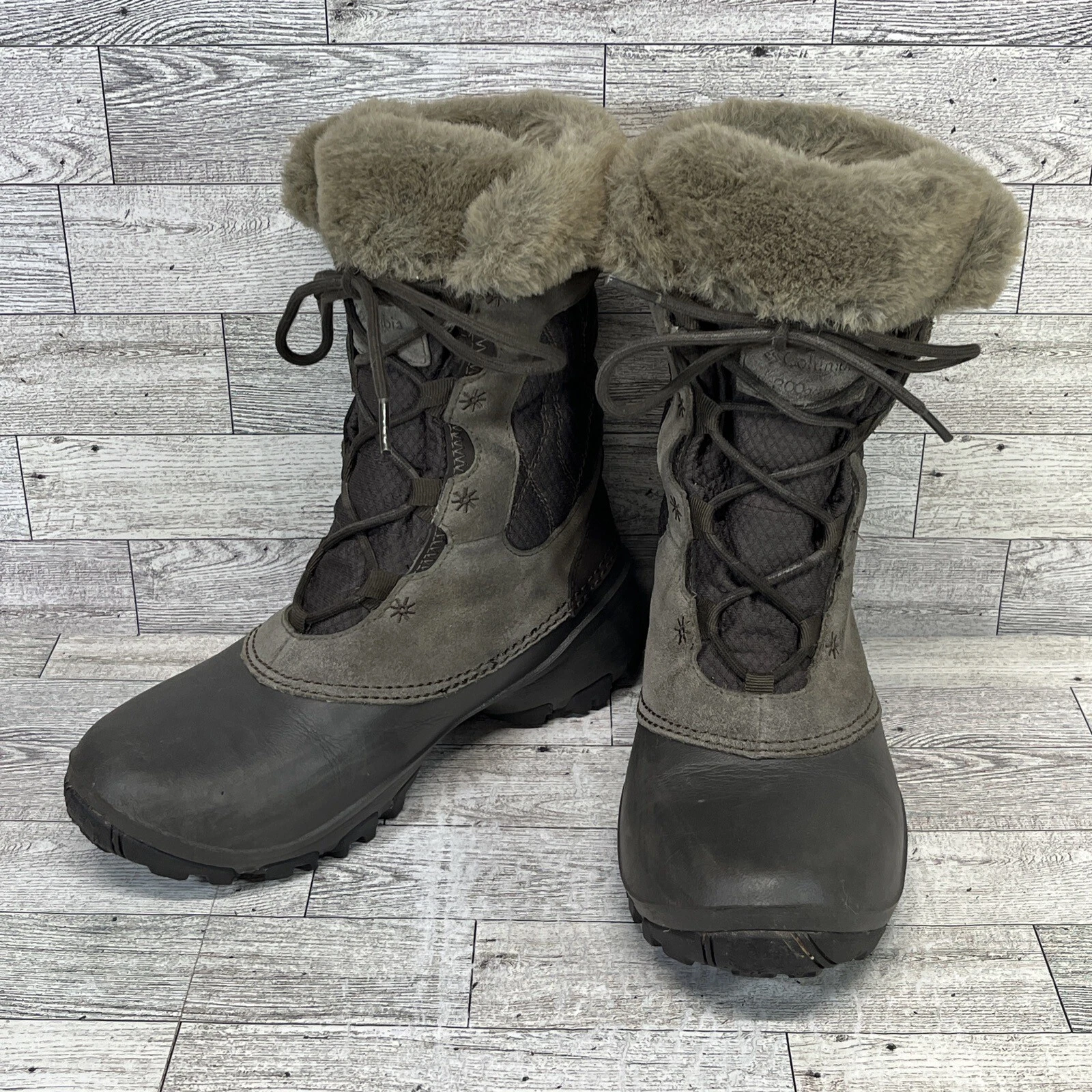 Columbia Sierra Summette Winter Snow Boots Brown Suede BL1561-231 Women Size 7