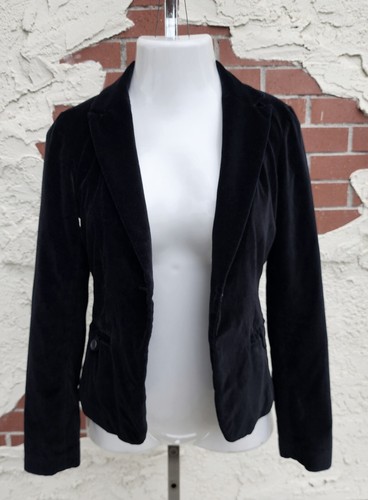 SMALL petite ? women LUCKY BRAND black blazer jacket one button long sleeve - Picture 16 of 22
