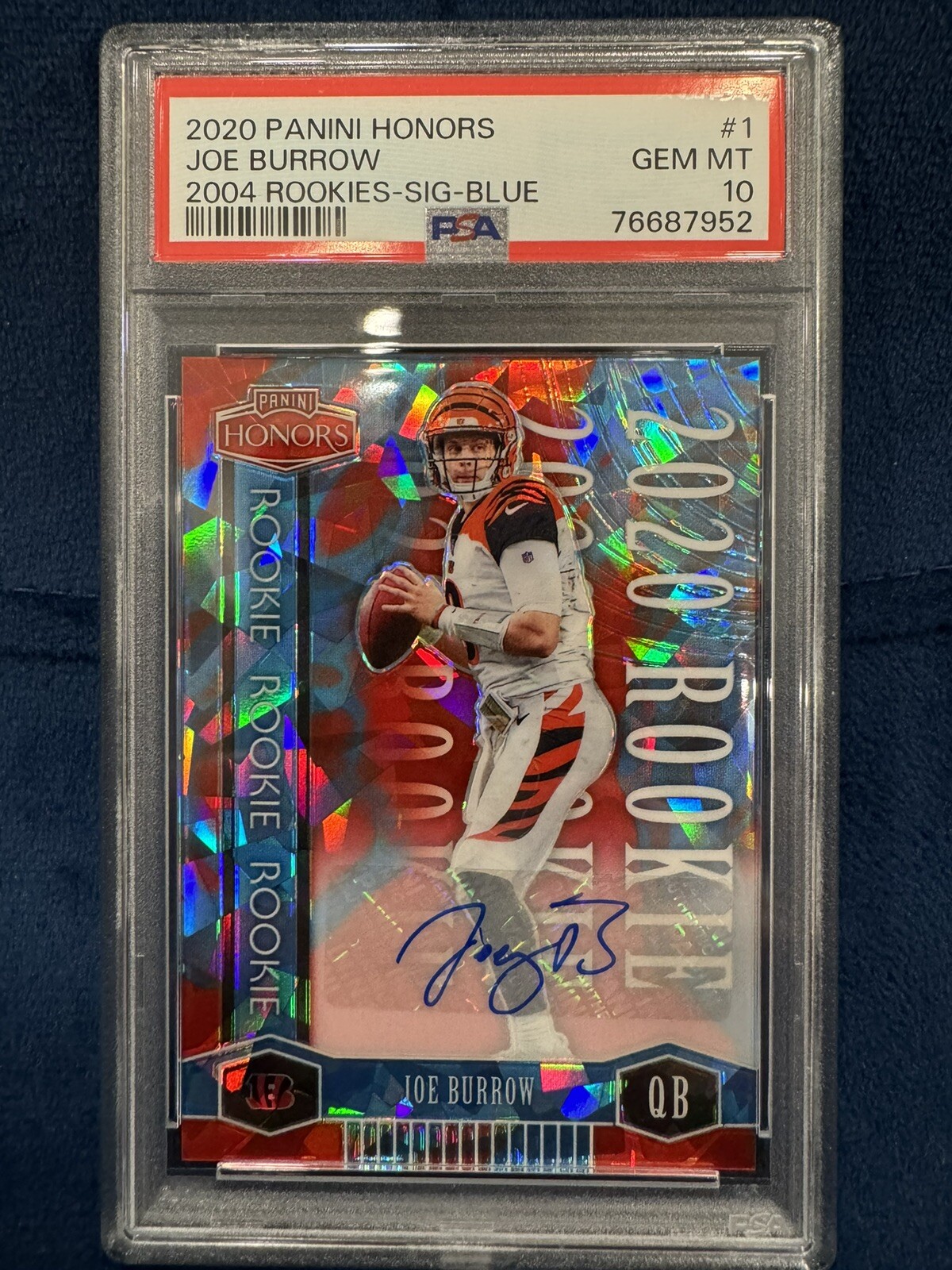 Joe Burrow Panini Honors 2004 Rookies #1 Signature-Blue