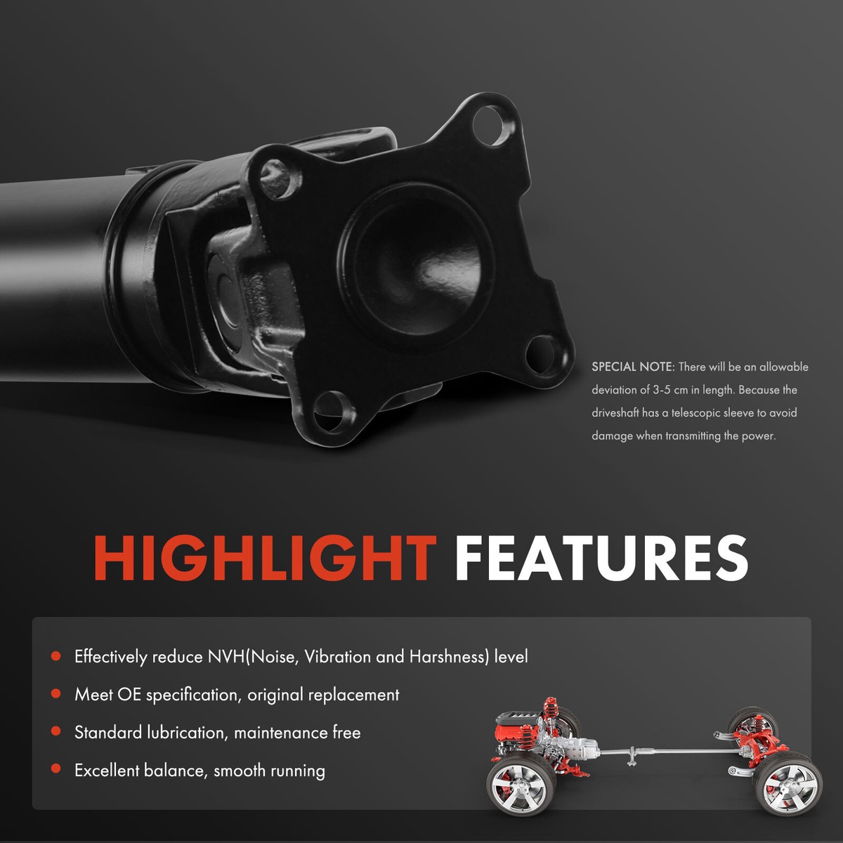 Rear Driveshaft Prop Shaft for Toyota Land Cruiser Lexus