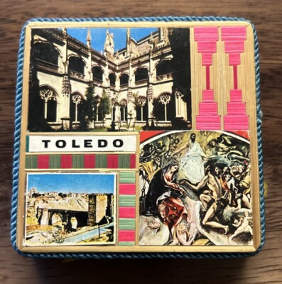 Vintage Four Drawer Matchbox Case Toledo Spain Beautiful Inlay Original Matches